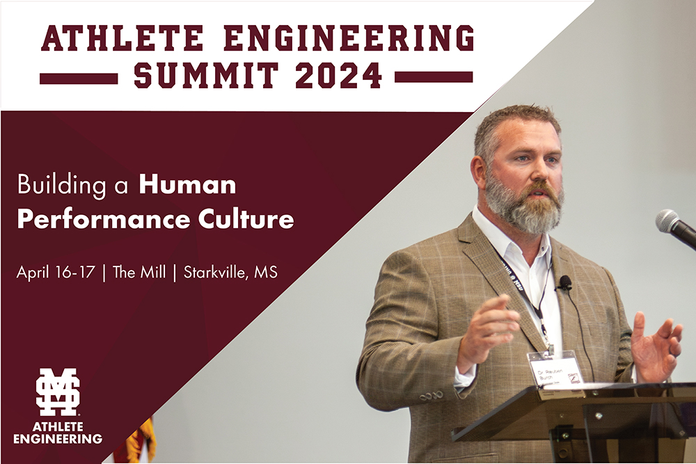 An advertisement for the 2024 Athlete Engineering Summit